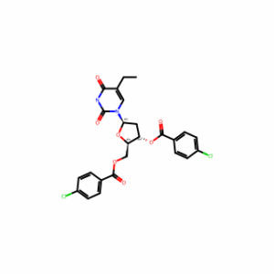 Uridine, 2′-deoxy-5-ethyl-, 3′,5′-bis(4-chlorobenzoate)