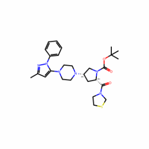 (2S,4S)-4-[4-(3-Methyl-1-phenyl-1H-pyrazol-5-yl)-1-piperazinyl]-2-(3-thiazolidinylcarbonyl)-1-pyrrolidinecarboxylic acid tert-butyl ester