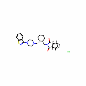 (3aR,4S,7R,7aS)-2-[[(1R,2R)-2-[[4-(1,2-benzisothiazol-3-yl)-1-piperazinyl]methyl]cyclohexyl]methyl]hexahydro-4,7-methano-1H-isoindole-1,3(2H)-dione monohydrochloride