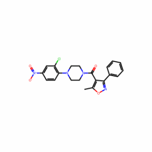 (4-(2-Chloro-4-nitrophenyl)piperazin-1-yl)(5-methyl-3-phenylisoxazol-4-yl)methanone