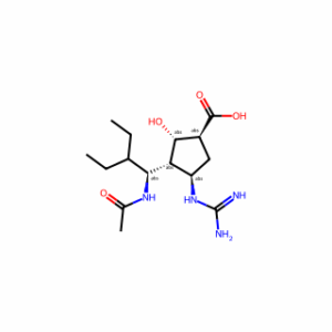 (1S,2S,3R,4R)-3-[(1S)-1-(Acetylamino)-2-ethylbutyl]-4-[(aminoiminomethyl)amino]-2-hydroxycyclopentanecarboxylic acid
