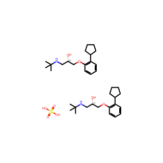 (S)-1-(tert-Butylamino)-3-(2-cyclopentylphenoxy)propan-2-ol hemisulfate