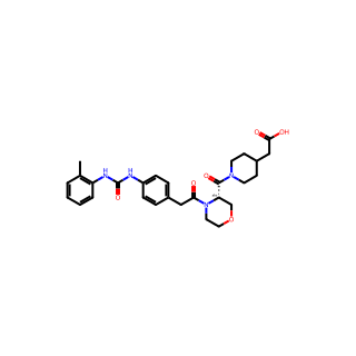 (S)-2-(1-(4-(2-(4-(3-(o-Tolyl)ureido)phenyl)acetyl)morpholine-3-carbonyl)piperidin-4-yl)acetic acid