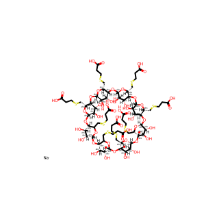 γ-Cyclodextrin, 6A,6B,6C,6D,6E,6F,6G,6H-octakis-S-(2-carboxyethyl)-6A,6B,6C,6D,6E,6F,6G,6H-octathio-, sodium salt (1:8)