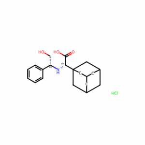Tricyclo[3.3.1.13,7]decane-1-acetic acid, α-[[(1R)-2-hydroxy-1-phenylethyl]amino]-, hydrochloride (1:1), (αS)-