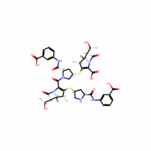 (4R,5S,6S)-3-[[(3S,5S)-5-[[(3-Carboxyphenyl)amino]carbonyl]-1-[[(4R,5S,6S)-3-[[(3S,5S)-5-[[(3-carboxyphenyl)amino]carbonyl]-3-pyrrolidinyl]thio]-6-[(1R)-1-hydroxyethyl]-4-methyl-7-oxo-1-azabicyclo[3.2.0]hept-2-en-2-yl]carbonyl]-3-pyrrolidinyl]thio]-6-[(1R