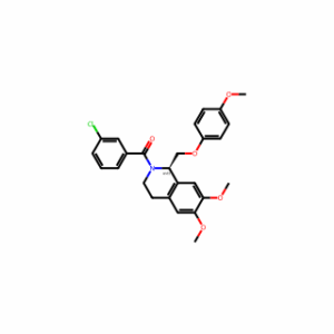(3-Chlorophenyl)[3,4-dihydro-6,7-dimethoxy-1-[(4-methoxyphenoxy)methyl]-2(1H)-isoquinolinyl]methanone