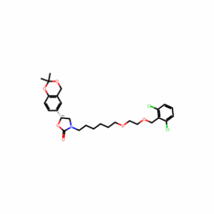 (R)-3-[6-[2-(2,6-Dichlorobenzyloxy)ethoxy]hexyl]-5-(2,2-dimethyl-4H-benzo[1,3]dioxin-6-yl)oxazolidin-2-one