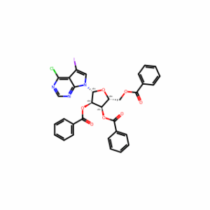 (2R,3R,4R,5R)-2-((benzoyloxy)methyl)-5-(4-chloro-5-iodo-7H-pyrrolo[2,3-d]pyrimidin-7-yl)tetrahydrofuran-3,4-diyl dibenzoate