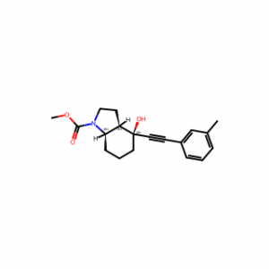 (3aR,4S,7aR)-Methyl 4-hydroxy-4-(m-tolylethynyl)octahydro-1H-indole-1-carboxylate