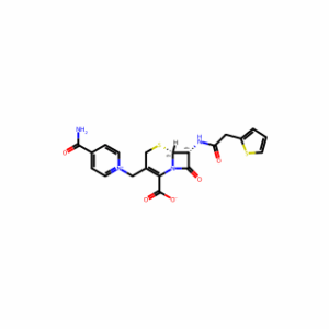 (6R,7R)-3-((4-Carbamoylpyridin-1-ium-1-yl)methyl)-8-oxo-7-(2-(thiophen-2-yl)acetamido)-5-thia-1-azabicyclo[4.2.0]oct-2-ene-2-carboxylate