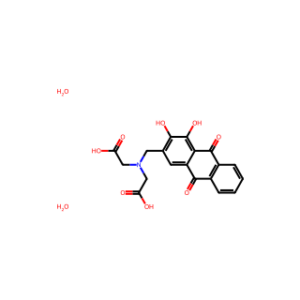Glycine, N-(carboxymethyl)-N-[(9,10-dihydro-3,4-dihydroxy-9,10-dioxo-2-anthracenyl)methyl]-, hydrate (1:2)