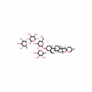 (25R)-Spirost-5-en-3β-ol 3-O-α-L-rhamnopyranosyl-(1-2)-O-[[α-L-rhamnopyranosyl-(1-4)]-O-[α-L-rhamnopyranosyl-(1-4)]]-β-D-glucopyranoside