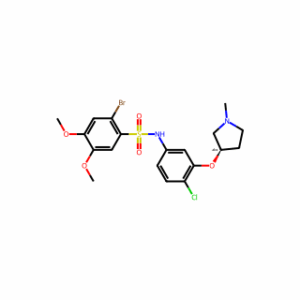 (R)-2-Bromo-N-(4-chloro-3-((1-methylpyrrolidin-3-yl)oxy)phenyl)-4,5-dimethoxybenzenesulfonamide