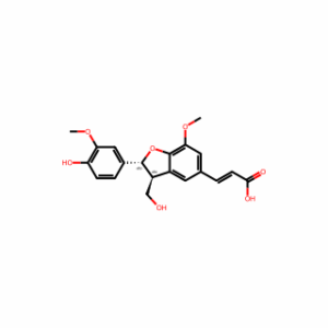 (2E)-3-[(2R,3S)-2,3-Dihydro-2-(4-hydroxy-3-methoxyphenyl)-3-(hydroxymethyl)-7-methoxy-5-benzofuranyl]-2-propenoic aci