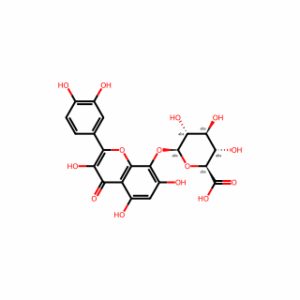 (2S,3S,4S,5R,6S)-6-((2-(3,4-Dihydroxyphenyl)-3,5,7-trihydroxy-4-oxo-4H-chromen-8-yl)oxy)-3,4,5-trihydroxytetrahydro-2H-pyran-2-carboxylic acid