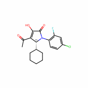 (R)-4-Acetyl-1-(4-chloro-2-fluorophenyl)-5-cyclohexyl-3-hydroxy-1,5-dihydro-2H-pyrrol-2-one