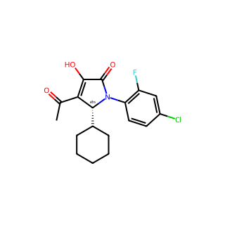 (R)-4-Acetyl-1-(4-chloro-2-fluorophenyl)-5-cyclohexyl-3-hydroxy-1,5-dihydro-2H-pyrrol-2-one