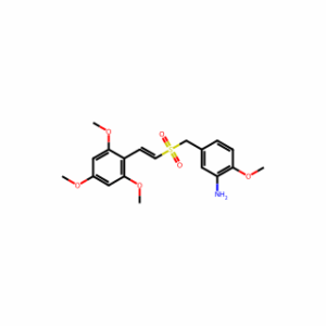 (E)-2-Methoxy-5-(((2,4,6-trimethoxystyryl)sulfonyl)methyl)aniline