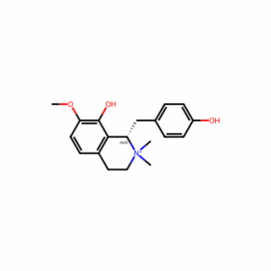 (1S)-1-[(4-hydroxyphenyl)methyl]-7-methoxy-2,2-dimethyl-3,4-dihydro-1H-isoquinolin-2-ium-8-ol