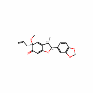(2S)-2α-(1,3-Benzodioxole-5-yl)-3β-methyl-5α-methoxy-5-allyl-2,3,5,6-tetrahydrobenzofuran-6-one
