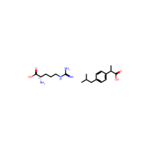 (S)-2-Amino-5-guanidinopentanoic acid compound with 2-(4-isobutylphenyl)propanoic acid (1:1)