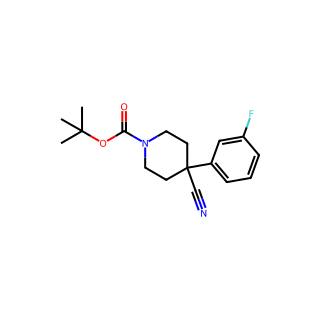 TERT-BUTYL 4-CYANO-4-(3-FLUOROPHENYL)PIPERIDINE-1-CARBOXYLATE