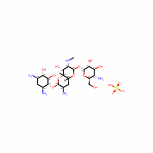(2R,3R,4S,5S,6S)-5-Amino-2-(((2R,3S,4R,4aR,6S,7R,8aS)-7-amino-6-(((1R,2R,3S,4R,6S)-4,6-diamino-2,3-dihydroxycyclohexyl)oxy)-4-hydroxy-3-(methylamino)octahydropyrano[3,2-b]pyran-2-yl)oxy)-6-(hydroxymethyl)tetrahydro-2H-pyran-3,4-diol xsulfate