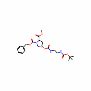 (2S,4R)-1-benzyl 2-methyl 4-(((2-((tert-butoxycarbonyl)amino)ethyl)carbamoyl)oxy)pyrrolidine-1,2-dicarboxylate