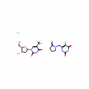 Trifluridine-tipiracil hydrochloride mixture