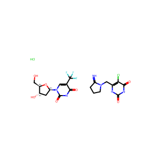 Trifluridine-tipiracil hydrochloride mixture