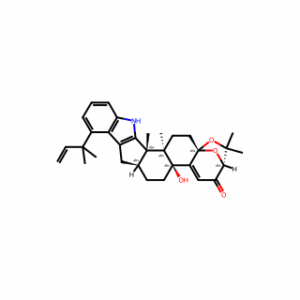 (3R,5bS,7aS,13bS,13cR,15aS)-9-(1,1-Dimethyl-2-propen-1-yl)-2,3,5b,6,7,7a,8,13,13b,13c,14,15-dodecahydro-5b-hydroxy-2,2,13b,13c-tetramethyl-4H-3,15a-epoxy-1-benzoxepino[6′,7′:6,7]indeno[1,2-b]indol-4-one