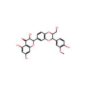 (2S)-3,5,7-trihydroxy-2-[(2S,3R)-3-(4-hydroxy-3-methoxyphenyl)-2-(hydroxymethyl)-2,3-dihydro-1,4-benzodioxin-6-yl]-2,3-dihydrochromen-4-one