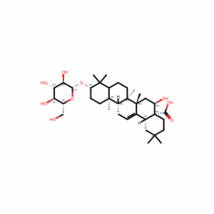 (4aR,5R,6aS,6bR,10S,12aR,12bR,14bR)-5-Hydroxy-2,2,6a,6b,9,9,12a-heptamethyl-10-(((2R,3R,4S,5S,6R)-3,4,5-trihydroxy-6-(hydroxymethyl)tetrahydro-2H-pyran-2-yl)oxy)-1,3,4,5,6,6a,6b,7,8,8a,9,10,11,12,12a,12b,13,14b-octadecahydropicene-4a(2H)-carboxylic acid