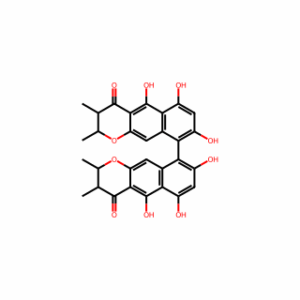 (2R,2′R,3R,3′R,9S)-2,2′,3,3′-Tetrahydro-5,5′,6,6′,8,8′-hexahydroxy-2,2′,3,3′-tetramethyl[9,9′-bi-4H-naphtho[2,3-b]pyran]-4,4′-dione