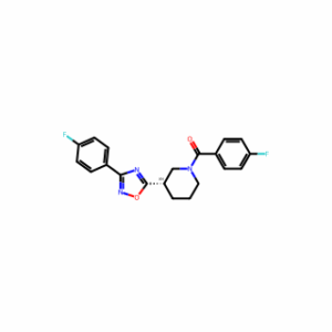 (3S)-3-[3-(4-Fluorophenyl)-1,2,4-oxadiazol-5-yl]-1-[(4-fluorophenyl)carbonyl]piperidine