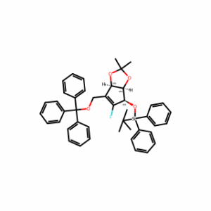 tert-Butyl(((3aR,4R,6aR)-5-fluoro-2,2-dimethyl-6-((trityloxy)methyl)-4,6a-dihydro-3aH-cyclopenta[d][1,3]dioxol-4-yl)oxy)diphenylsilane