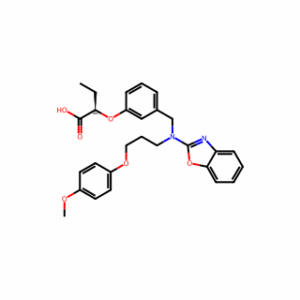 (2R)-2-[3-[[1,3-benzoxazol-2-yl-[3-(4-methoxyphenoxy)propyl]amino]methyl]phenoxy]butanoic acid