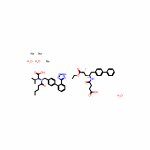L-Valine, N-(1-oxopentyl)-N-[[2′-(2H-tetrazol-5-yl)[1,1′-biphenyl]-4-yl]methyl]-, compd. with α-ethyl (αR,γS)-γ-[(3-carboxy-1-oxopropyl)amino]-α-methyl[1,1′-biphenyl]-4-pentanoate, sodium salt, hydrate (2:2:6:5)