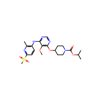 Isopropyl 4-((5-methoxy-6-((2-methyl-6-(methylsulfonyl)pyridin-3-yl)amino)pyrimidin-4-yl)oxy)piperidine-1-carboxylate