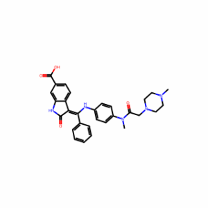 (3Z)-2,3-Dihydro-3-[[[4-[methyl[2-(4-methyl-1-piperazinyl)acetyl]amino]phenyl]amino]phenylmethylene]-2-oxo-1H-indole-6-carboxylic acid