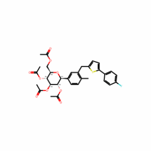 (2R,3R,4R,5S,6S)-2-(Acetoxymethyl)-6-(3-((5-(4-fluorophenyl)thiophen-2-yl)methyl)-4-methylphenyl)tetrahydro-2H-pyran-3,4,5-triyl triacetate