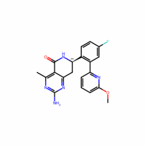 (7R)-2-Amino-7-[4-fluoro-2-(6-methoxy-2-pyridinyl)phenyl]-7,8-dihydro-4-methylpyrido[4,3-d]pyrimidin-5(6H)-one