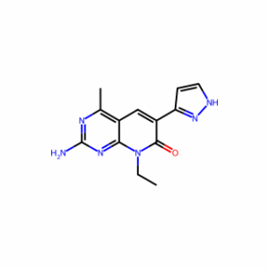 Pyrido[2,3-d]pyrimidin-7(8H)-one, 2-amino-8-ethyl-4-methyl-6-(1H-pyrazol-3-yl)-
