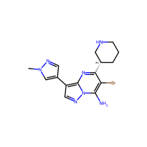 (S)-6-Bromo-3-(1-methyl-1H-pyrazol-4-yl)-5-(piperidin-3-yl)pyrazolo[1,5-A]pyrimidin-7-amine