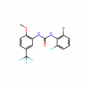 Urea, N-(2-bromo-6-fluorophenyl)-N′-[2-methoxy-5-(trifluoromethyl)phenyl]-