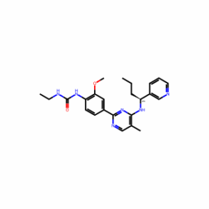 Urea, N-ethyl-N′-[2-methoxy-4-[5-methyl-4-[[(1S)-1-(3-pyridinyl)butyl]amino]-2-pyrimidinyl]phenyl]-