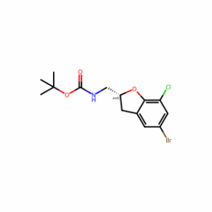 tert-Butyl ((5-bromo-7-chloro-2,3-dihydrobenzofuran-2-yl)methyl)carbamate