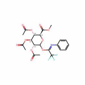(2S,3S,4S,5R)-2-(Methoxycarbonyl)-6-(2,2,2-trifluoro-1-(phenylimino)ethoxy)tetrahydro-2H-pyran-3,4,5-triyl triacetate