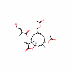 (3aR,4R,6Z,9S,10Z,11aR)-9-Acetoxy-6-(acetoxymethyl)-10-methyl-3-methylene-2-oxo-2,3,3a,4,5,8,9,11a-octahydrocyclodeca[b]furan-4-yl (E)-4-hydroxy-2-methylbut-2-enoate